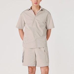 Wholesale High Quality Plain <b>Men</b> Windbreaker <b>Jacket</b> and Short Set Custom Tracksuit <b>Men</b> 2 Piece Shorts Set - Product Image 3