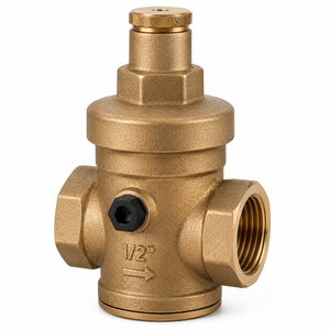 Vanne de réduction de pression C-Way Bronze 1/2 pouce BSP à filetage femelle, actionnée par ressort, auto-constante - Product Image 1
