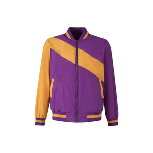 Chaqueta Cortavientos Omega Aero Shield Plus Size Unisex Morado Dorado Ultraligera con Cierre Completo, Deportiva, Resistente al Agua y al Viento - Product Image 1