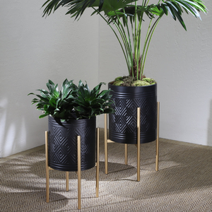 Macetero Moderno de Metal y Hierro de Primera Calidad con Soporte, Acabado Pulido, Duradero, Ligero, Fácil de Instalar, Decoración para Hogar, Oficina, Balcón y Jardín - Product Image 6