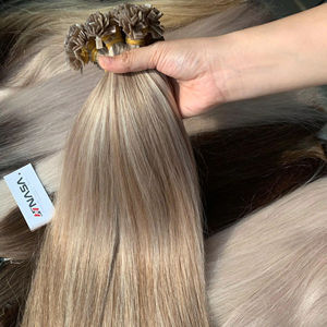 Extensiones de Cabello Humano Virgen de Primera Calidad, 100g, con Queratina, Naturales, Lisas, Súper Dobles - Product Image 1