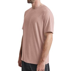 T-shirt personnalisé en coton rose pour homme, col rond, manches courtes, décontracté, respirant, doux, léger, style streetwear d'été, vente en gros - Product Image 4