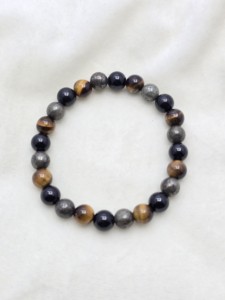 Hermosa Figura Tallada de Feng Shui de Súper Calidad, Combinación de Cristales Naturales, Cuarzo Ahumado, Pulsera de Cuentas Elásticas de Almidón - Product Image 2