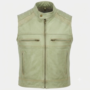 Wholesale Classic Western Leather Vest For Men Summer Casual Outerwear Breathable Design Durable Stitching Mens Elegant Casual - Product Image 3
