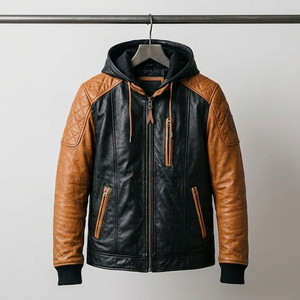 Blousons en cuir pour hommes 2025 en vente au meilleur prix – Respirants, imperméables, grandes tailles, avec logo unique – Vente en gros - Product Image 4