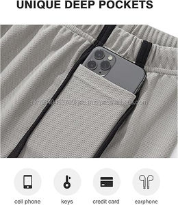 Mens Mesh Shorts 3 Inch Running Gym Athletic Workout Bodybuilding <b>Booty</b> Track Shorts Vintage Fitted Short - Product Image 3