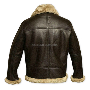 Chaqueta de Piloto Aviador RAF B3 de Piel de Oveja para Hombre |   Abrigo de Aviador de Invierno 100% Piel de Oveja Genuina, Talla Personalizada - Product Image 2