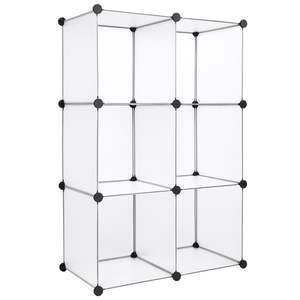 Organizador de Almacenamiento Modular de Plástico Blanco para Armario, 6 Cubos, Zapatero, Contenedores de Almacenamiento en Cubos, Organizador de Almacenamiento en Cubos DIY - Product Image 2