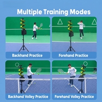 Machine à balles de tennis/pickleball universelle ; Machine à balles automatique télécommandée avec filet de retour ; Idéale pour l'entraînement en solo