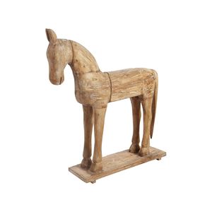 Grande décoration de table en bois sculpté à la main en forme de cheval pour événements de mariage de luxe et décoration de table de banquet - Product Image 5
