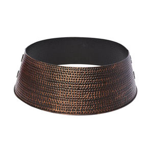 Collar de árbol de Navidad martillado con acabado dorado, decoración para el hogar y jardín, de Metal galvanizado, forma redonda - Product Image 6