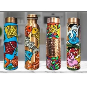 Bouteille d'eau en cuivre à motifs émaillés pour jus de fruits, bienfaits santé, ustensile de cuisine, stockage de jus, à prix abordable - Product Image 4