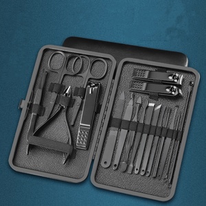 Professional 11-Piece Stainless Steel <b>Manicure</b> Pedicure Beauty Care <b>Kit</b> with Leather Case for Facial and Nail Grooming - Product Image 6