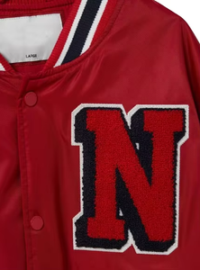2026 Good Quality Dark <b>Red</b> Color Letterman Varsity <b>Jackets</b> Professional Made Outerwear Stand Collar XL Size Varsity Men's <b>Jacket</b> - Product Image 6