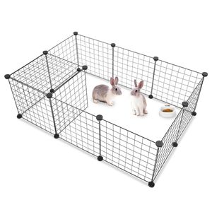 Recinto Portatile in Metallo per Piccoli Animali, Gabbia Robusta per Porcellini d'India, Conigli e Altri Animali Domestici - Product Image 2