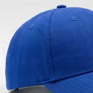 Casquette de baseball bleue à 6 panneaux unisexe en sergé de coton couleur unie ajustée décontractée taille adulte 58-60CM - Product Image 5