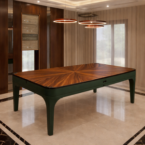 Mesa de Billar Convertible 3 en 1 Negroni con Tablero de Pizarra y Tapa de Comedor, Superventas, Tapizada en Cuero, con Mesa de Comedor y Billar Convertibles - Product Image 4