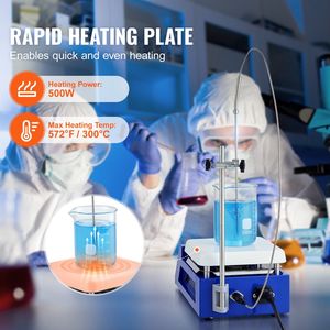 Agitatore Magnetico con Piastra Riscaldante per Uso di Laboratorio, Max 572 Fahrenheit / 300 Celsius, 0-2000 RPM, Capacità 5000mL - Product Image 3