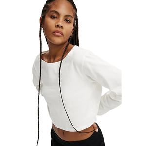 Camisas de Manga Larga para Mujer, Estilo Urbano, Lisas, Teñidas, Ajustadas, Vintage, de Alta Calidad, al Por Mayor y Personalizadas - Product Image 6