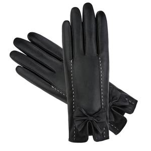 Red Leather Wrist Length <b>Gloves</b> Plain Style Unlined Winter Casual Daily Use - Product Image 5