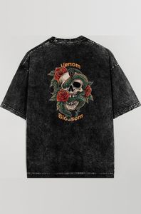 เสื้อยืดกราฟิกสไตล์วินเทจสำหรับผู้หญิงคอกลมสตรีทแวร์พิมพ์ลายแบบดิสเทรส - Product Image 2