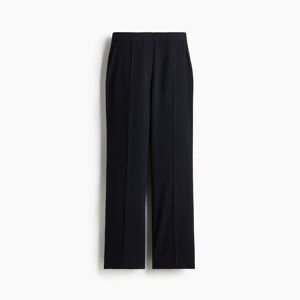 Pantalon pour femme taille mi-haute, coupe large, 100% coton, respirant, séchage rapide, taille élastique, plissé, longueur cheville, couleur unie, style minimaliste - Product Image 5