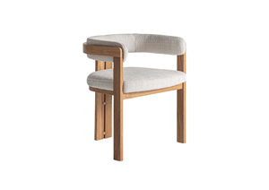 Chaise de salle à manger moderne en teck, fauteuil rembourré à dossier croisé, chaise d'appoint en bois durable, siège minimaliste pour la maison et les restaurants - Product Image 6