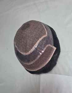 Taz Hair BD Prothèse capillaire frontale en dentelle pour hommes, cheveux humains Remy indiens, ondulation Water Wave, avec patchs centraux - Product Image 3