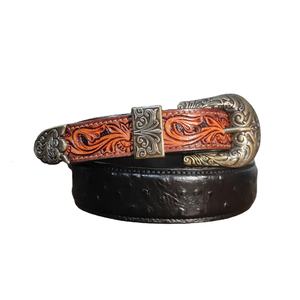 Ceinture en cuir de vache véritable de style vintage robuste, faite à la main, avec boucle en acier à ardillon, pour usage extérieur, style western, argentin - Product Image 1