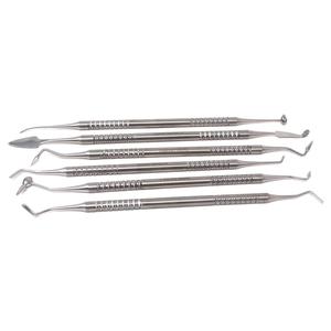 Kit de 6 Spatules Manuelles en Acier Inoxydable pour Composite Dentaire – Instruments de Restauration Double Embout de Précision - Product Image 1