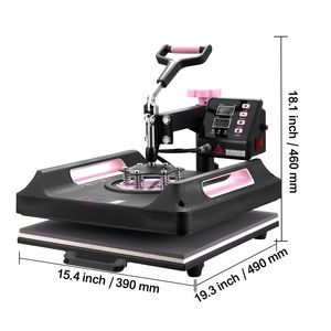 Pressa a Caldo Digitale 15x15 Pollici con Rotazione a 360 Gradi per Trasferimento Termico su Tazze da 30 oz e T-shirt - Product Image 6