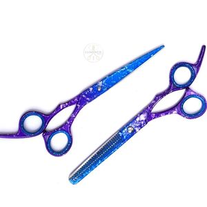 Ciseaux de barbier professionnels unisexes pour la coupe et l'effilage des cheveux, ciseaux droits avec étui noir gratuit - Product Image 3