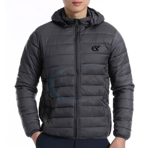 Veste matelassée respirante et écologique pour homme, col montant, logo personnalisable, idéale pour l'extérieur en hiver – Vente en gros de haute qualité - Product Image 4