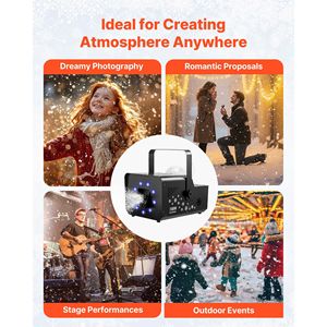 Máquina de Nieve con Control de Señal DMX512 RGB de 1500W, 9 Luces LED Láser, Control Remoto Inalámbrico, Alto Rendimiento, Tanque de 5L, Máquina de Copos de Nieve - Product Image 6