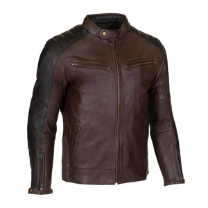 Motorbike <b>Padded</b> Leather Panel Fashionable Work Motorbike Leather Jacket - Product Image 1