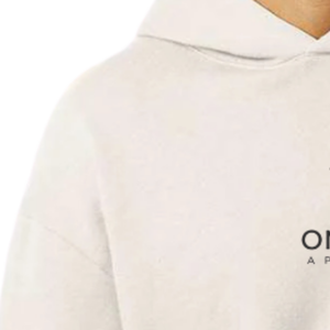 Sweat-shirt à capuche pour homme, poids moyen 280 g/m², couleur ivoire, en molleton de coton premium, style streetwear décontracté, logo personnalisé OEM ODM - Product Image 5