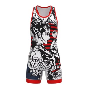 Traje de Lucha Libre para Hombre de Alta Calidad, Mezcla de Spandex/Poliéster, Ligero, de Secado Rápido, con Impresión por Sublimación Personalizada - Product Image 6