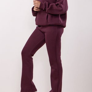 Ensemble sweat-shirt et pantalon de survêtement en molleton de haute qualité pour femme, avec logo personnalisé, coupe oversize - Product Image 5