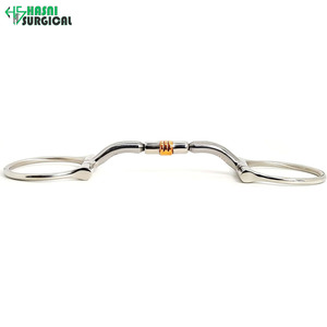 Mors à rênes Western de qualité professionnelle de 5 pouces avec rouleau en cuivre, mors pour cheval en acier inoxydable, instruments chirurgicaux - Product Image 1