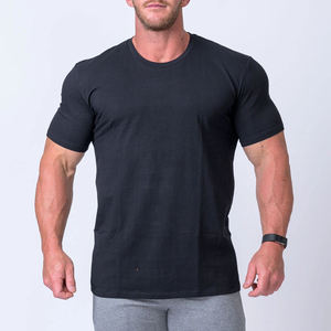 Camiseta de Manga Corta para Hombre, Cuello Redondo, Color Negro, Corte Regular, Tejido de Poliéster/Algodón, Transpirable, Anti-Pilling - Product Image 1
