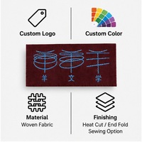 Étiquettes de marque brodées tissées sur mesure, étiquettes à coudre pour vêtements, articles vestimentaires et sacs
