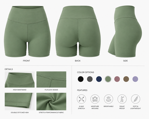 OEM ODM Custom <b>Women's</b> High Waist <b>Black</b> Compression <b>Shorts</b> Gym Workout Yoga Running Fitness Biker <b>Shorts</b> Moisture Wicking 4 Way - Product Image 6