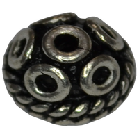 Perles Rava fines en argent sterling de 8 mm, perles ethniques en argent sterling, fabricant de perles et composants en argent pour la fabrication de bijoux