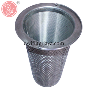 Cylindre filtrant en treillis métallique perforé en acier inoxydable avec une efficacité de 99 %, écran en treillis à trous ronds bombés et technique de soudage - Product Image 5