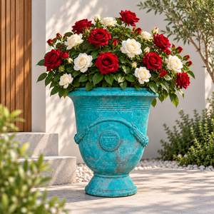 Maceta Clásica de Fibra de Vidrio para Exteriores, Ligera, Decorativa, para Jardín, Servicios Personalizados OEM y ODM para Venta al Por Mayor - Product Image 3