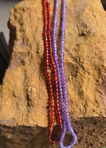 Cuentas de circonita de 2.50 MM en forma redonda, color lavanda púrpura y granate rojo, personalizadas. - Product Image 4