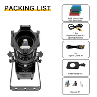 Projecteur LED de Scène SHEHDS 250W, Double Couleur Blanc Chaud et Blanc Froid, DMX512, Faisceau Fixe 19 Degrés, pour Théâtre et Concert