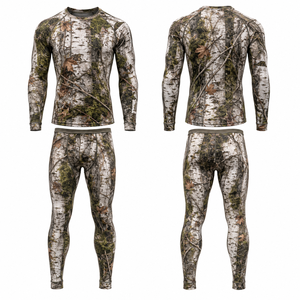 Ensemble chemise et pantalon de chasse camouflage à manches longues pour homme MEGAMAPLE, respirant, évacuant l'humidité, en polyester, décontracté, pour l'été, vêtements de plein air - Product Image 1
