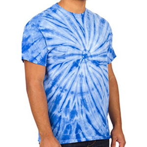 เสื้อยืดแขนสั้นผู้ชาย ลายมัดย้อม ทรงปกติ คอกลม ผ้าเจอร์ซีย์ลำลอง ผ้าฝ้าย - Product Image 1