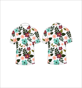Men’s <b>White</b> Multicolor Floral Print <b>Polo</b> Shirt Short Sleeve Casual Summer Golf Shirt - Product Image 3